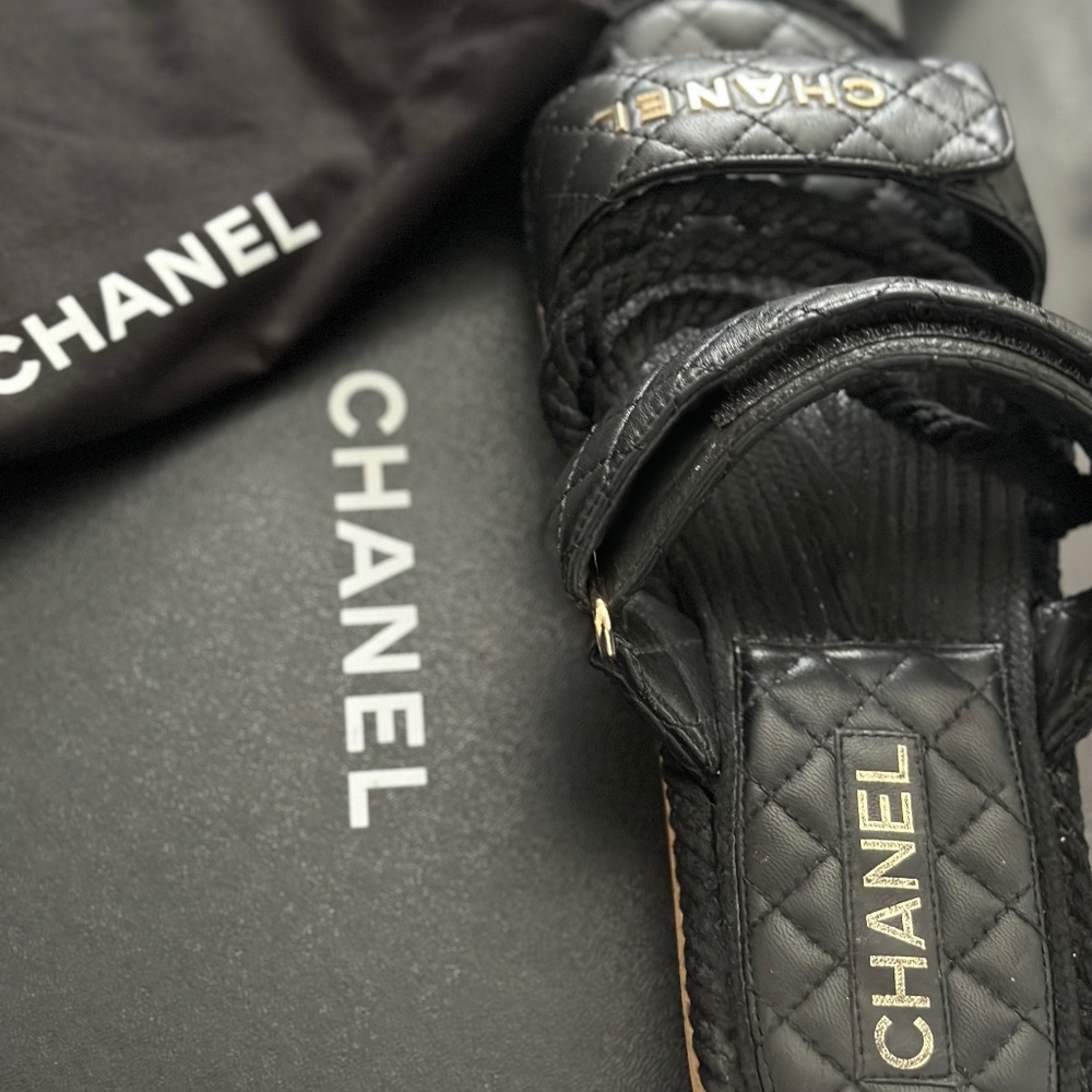 Size 41 authentic Chanel slides